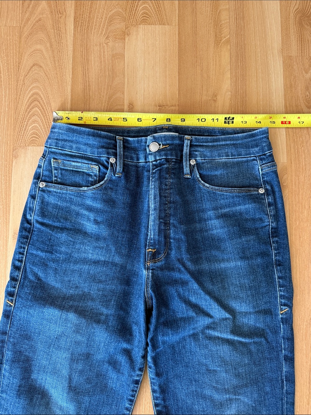 Good American High-Rise Dark Blue Denim Jeans - Picture 6 of 16